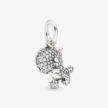 Pingente de dinossauro banhado, pulseira de prata esterlina 925 para fazer joias para mulheres 2024 - compre barato
