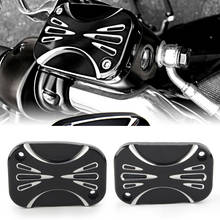 Cubierta de cilindro maestro de freno de motocicleta, tapa de fluido para Harley Electra Road Glide Street VRSCAW V, músculo de husillo 2007 08 2009 2010 2024 - compra barato