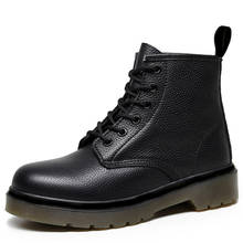 Calçados femininos de couro macio, tamanhos 35-43, outono/inverno, sapatos curtos com cadarço preto, punk para motocicleta, sapatos femininos 2024 - compre barato