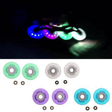 Luces LED intermitentes para patines en línea, ruedas de patinaje sobre ruedas, 92A, 76mm, Slalom, 4 opciones de Color, 2 unidades 2024 - compra barato