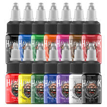 Hawink profissional 14 cores 15ml conjunto de tinta de tatuagem, pigmento de maquiagem permanente, microblading, pigmento para corpo profissional, arte de beleza 2024 - compre barato
