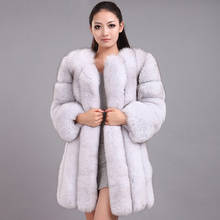 Female Warm Outwear  Woman Faux Fur Coat Qualified Thick Imitated Fox Fur Overcoat 2024 - buy cheap