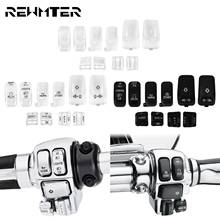 10X Motorcycle Black Chrome Hand Control Housing Switch Cap Button Cover Kit For Harley Touring Electra Glide FLHT FLHX 96-2013 2024 - buy cheap