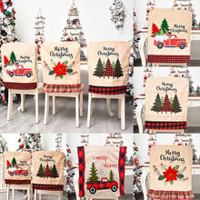 Staraise-funda para silla de Navidad, decoración navideña para el hogar, adorno de Feliz Navidad 2021, Navidad, Feliz Año Nuevo 2022 2024 - compra barato