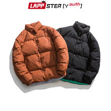 LAPPSTER-abrigo de burbujas para hombre, Parkas sólidas de Harajuku japonés, chaquetas y abrigos Vintage para invierno, 2021 2024 - compra barato