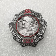 Russia USSR Badge Lapel Pins Metal Badge Medal Lenin CCCP Worker Honor 2024 - buy cheap