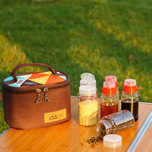 6x Outdoor Camping Picnic BBQ Condiment Oil Storage Bottles With Travel Bag 2024 - buy cheap