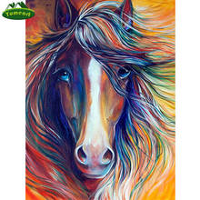 YUMEART Handicrafts 5D DIY Diamond Painting Animal Colorful Horse Rhinestones Diamond Dotz Embroidery Mosaic Kits Wall Sticker 2024 - buy cheap
