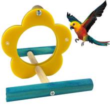 Dorakitten-Espejo de pájaro con forma de flor, juguete creativo y divertido para loros, cacatúa, Vogel, Speelgoed, suministros para mascotas, 1 unidad 2024 - compra barato
