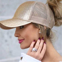 2020 Sun Hat Outdoor Solid Color Hat Ponytail Baseball Cap Women Messy Bun Snapback Summer Mesh Hats Casual Sport Hat 2024 - buy cheap