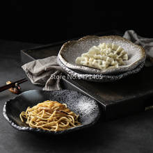Retro Stoneware Tableware Japanese Restaurant Characteristic Creative Ceramic Plate Home Dim Sum Cold Dish Snack Plate 2024 - buy cheap