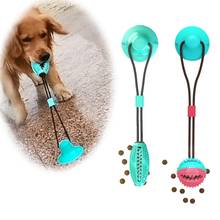 Juguete con ventosa para perro, juguete interactivo para masticar, bola calmante para la ansiedad, cepillo de dientes para mascotas, cuerda de Limpieza de dientes, extractor de mordedura Molar 2024 - compra barato