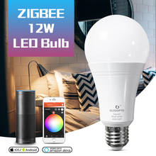 GLEDOPTO 12 W ZIGBEE CONDUZIU a lâmpada Dupla branco e cor RGB luz ww/cw AC100-240V ZIBEE ZLL Ligação de luz trabalhar com amazon ecoh E27/E26 2024 - compre barato