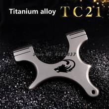 Tc21 Titanium Alloy Slingshot Flat Rubber Band Slingshot Handmade Mini Portable High Precision Pocket Sling Shot Hunting Catapul 2024 - buy cheap