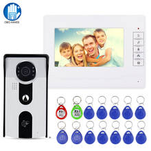 RFID Video Intercom System 7inch Color Video Door Bell Door Phone Monitor for Home IR Outdoor Camera Night Vision EM Card Unlock 2024 - buy cheap