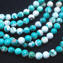 40pcs nature blue turquoisee bead round shape new arrivals size 10mm for women bracelets making accessories new selling 2024 - buy cheap