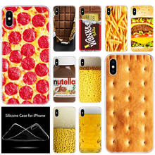 luxury Silicone Phone Case Food Dessert Chocolate beer cheese for Apple iPhone 11 Pro XS Max X XR 6 6S 7 8 Plus 5 5S SE Cover 2024 - buy cheap