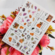 Flores folha aves 3d adesivos para unhas design adesivo arte do prego decoraciones sliders folha tudo para manicure 2024 - compre barato