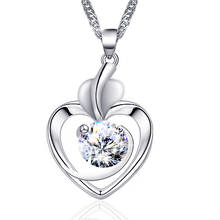 Luxury Zircon Love Heart Necklace Pendants For Women Christmas Birthday Party Zirconia Statement Necklaces Jewelry Collana Donna 2024 - buy cheap