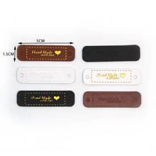 Handmade Tags Handmade Leather Knitting Label For Clothes Handmade With PU Label For Bag Sew Accessories 2024 - buy cheap