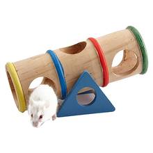 Hamster de brinquedo, tubo de esgoto para hamster de madeira, túnel de esgoto para hamster porco guiné rato 2024 - compre barato
