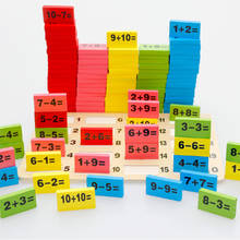 Juguetes de matemáticas de madera para niños, juguete educativo Montessori, dominó, 3-4-5-6-7-8 años, juegos divertidos, regalos para niños 2024 - compra barato