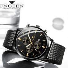 Relógio fngeen masculino de quartzo, relógio de marca de luxo para homens, com calendário, à prova d'água 2024 - compre barato