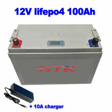 Factory price 12v 100Ah Lifepo4 battery pack ABS case for car solar RV Electric Car caravan vr motorhome 4wd boat + 10A charger 2024 - buy cheap