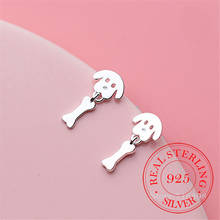 100% 925 Sterling Silver Cut Dog Stud Earrings for Women  School Girls Party Gift Jewelry female Ear pendientes 2024 - buy cheap