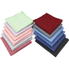 Solid Color 100% Cotton Hanky Vintage Pink Blue Purple Hankies Men's Suits Pocket Square Handkerchief Towel Casual Stylish Gift 2024 - buy cheap