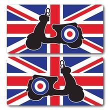 For X2 Scooter Union Jack Flag Laminated Stickers Vespa Decals KK JDM Van Bike Offroad RV A4 Deco Meterial 2024 - buy cheap