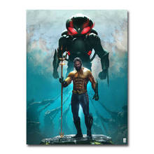 Póster de seda de película de Aquaman, Adhesivo de pared, regalo de decoración 2024 - compra barato