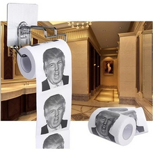 Hot donald trump toilet paper print Funny Paper Tissue Roll Gag Gift Prank Joke for Home party Christmas Decor cleaning supplies 2024 - buy cheap