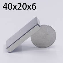 1/2/5Pcs 40x20x6 Neodymium Magnet 40mm x 20mm x 6mm N35 NdFeB Block Super Powerful Strong Permanent Magnetic imanes 2024 - buy cheap