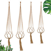 Pot holder macrame plant hanger hanging planter basket jute braided rope craft 2024 - buy cheap