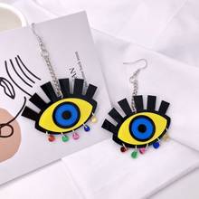 Exaggerated Night Club Dangle Earrings Funny Evil Eyes Colorful Tears Tassel Acrylic Drop Earrings for Women Christmas Gifts 2024 - buy cheap