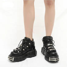 Zapatos de estilo Vintage con cordones para mujer, calzado de uniforme gótico JK, zapatos de plataforma Punk, Lolita, 2020 2024 - compra barato