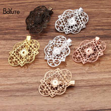 BoYuTe (20 Pieces/Lot) 32.5*43.5MM Filigree Flower Hair Clip Vintage Style Women Hair Accessories Materials 2024 - buy cheap