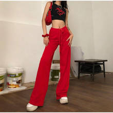 high street casual solid wide leg pants women autumn fashion office ladies loose Bottoms Slim Soft pants trousers femme mujer 2024 - buy cheap
