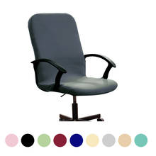 Funda elástica antisuciedad para silla de ordenador, cobertor para silla de oficina, Color sólido, gris, S/M/L, 1 unidad 2024 - compra barato