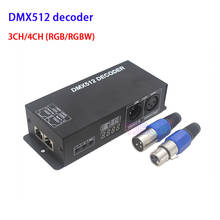 Decodificador com tela digital dmx512, 12v a 24v, rgb, rgbw, 3 canais, 4 canais, dmx512, dmx para pwm, 3 canais * 8a, 4 canais * 4a, fita de led, dimmer 2024 - compre barato