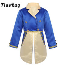 TiaoBug Baby Boys Prince Costume Long Sleeves Turn-Down Collar Tuxedo Jacket Halloween Cosplay Birthday Party Kids Tailcoat 2024 - buy cheap