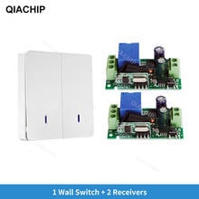 Qiachap-transmisor de Panel de pared RF inalámbrico, interruptor de Control remoto de 433 Mhz, CA 110V 220V, 1 CH, receptor de relé, luz de pasillo y dormitorio 2024 - compra barato