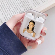 Charli damelio capa de fone de ouvido fashion para apple airpods 1 2 capa transparente macia de tpu para acessórios airpods 2024 - compre barato