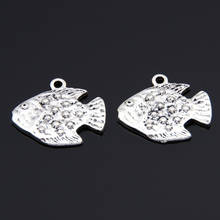 20pcs Silver Color Fish Animal Charms Marine Animals Pendant Jewelry Making DIY Handmade Craft Accessories Supplies A3457 2024 - buy cheap