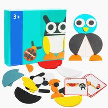 50 шт животных деревянная настольная игра-головоломка набор Красочные Детские Обучающие деревянные игрушки для детей Обучающие Развивающие игрушки подарки 2024 - купить недорого