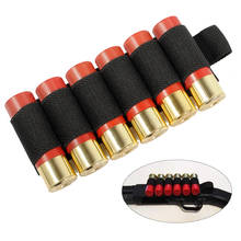Funda de munición elástica para pistola de Airsoft, accesorio de caza, 6 botones redondos, calibre 12/20GA 2024 - compra barato