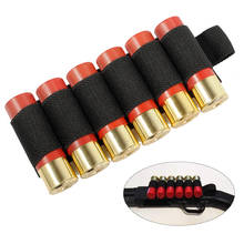 Tactical 6 Round Shotgun Buttstock Shell Holder Elastic Ammo Holster 12/20GA Gauge Airsoft Gun Shell Case for Hunting Accessory 2024 - buy cheap