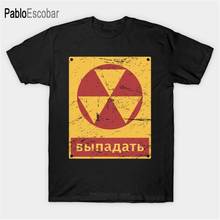 Мужская хлопковая футболка, летняя футболка «Fallout»-Ретро, Советский Союз, футболка с радиационным знаком, Мужская футболка shubuzhi, большой размер 2024 - купить недорого