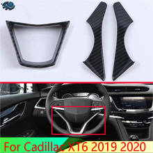 For Cadillac XT6 2019 2020 Car Accessories ABS Chrome Steering Wheel Panel Cover Bezel Trim Insert Badge Molding Garnish 2024 - buy cheap